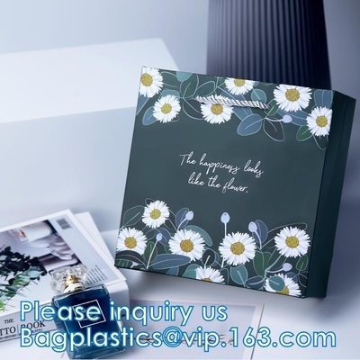 El cuadrado de las bolsas de papel de Kraft empaqueta, bolsa de papel gruesa con la ventana para la boda, partido, cumpleaños, compras, flor empaqueta