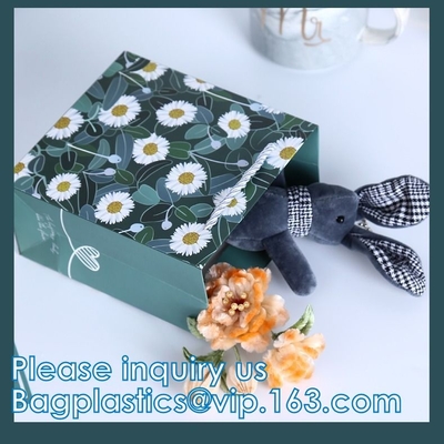 El cuadrado de las bolsas de papel de Kraft empaqueta, bolsa de papel gruesa con la ventana para la boda, partido, cumpleaños, compras, flor empaqueta