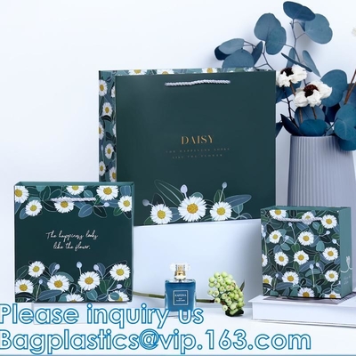 El cuadrado de las bolsas de papel de Kraft empaqueta, bolsa de papel gruesa con la ventana para la boda, partido, cumpleaños, compras, flor empaqueta