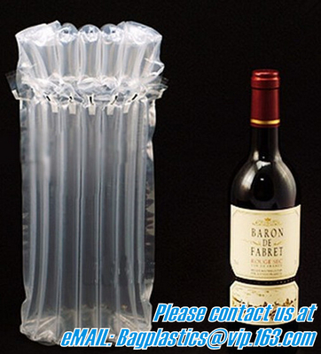 Los bolsos inflados del protector de la botella de vino, envuelven el transporte de cristal del viaje, columna llenada aire, el amortiguar hermético