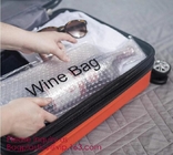 El protector reutilizable de la botella de vino, amortiguador de la burbuja de aire, caja de la manga del viaje, impacto hermético de la seguridad resiste
