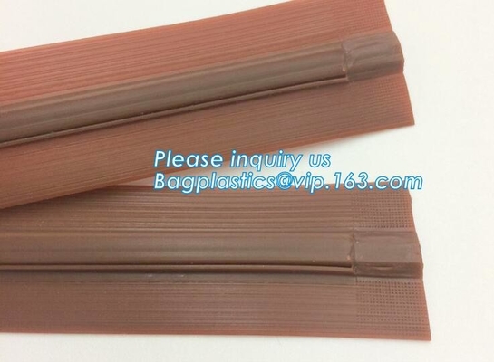 Prenda impermeable, cremallera convexa hermética del resbalador de Concavo, sello de la cremallera del reborde, cremallera del hueso, sello de goma, cremallera hermética