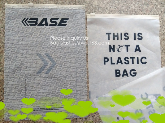 Bolsos abonablees, bolsos de empaquetado que se puede volver a sellar Zip lockk biodegradables, bolsos de encargo del PLA de Zip lockking PBAT