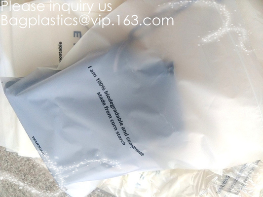 Bolsos abonablees de la cremallera de Mylar, bolso de la cerradura de la cremallera de la ropa, bolso biodegradable del PLA del almidón de maíz con el logotipo modificado para requisitos particulares