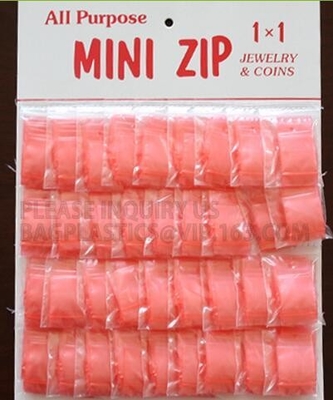 Mini Zip Baggies, bolso reutilizable de la cerradura de la cremallera del LDPE, Mini Apple Plastic Baggy, pequeño bolso de la cremallera, Minigrip, Zip lockk