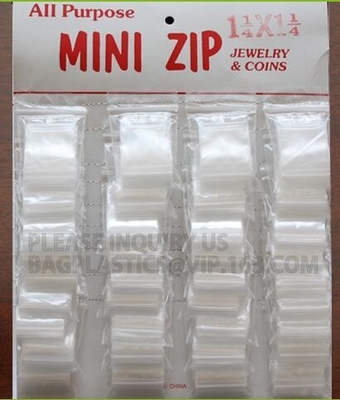 Mini Zip Baggies, bolso reutilizable de la cerradura de la cremallera del LDPE, Mini Apple Plastic Baggy, pequeño bolso de la cremallera, Minigrip, Zip lockk