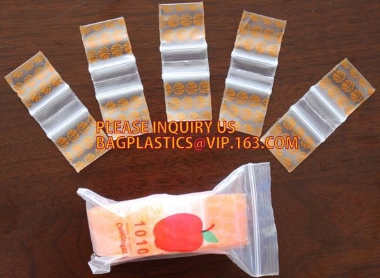 Mini Zip Baggies, bolso reutilizable de la cerradura de la cremallera del LDPE, Mini Apple Plastic Baggy, pequeño bolso de la cremallera, Minigrip, Zip lockk