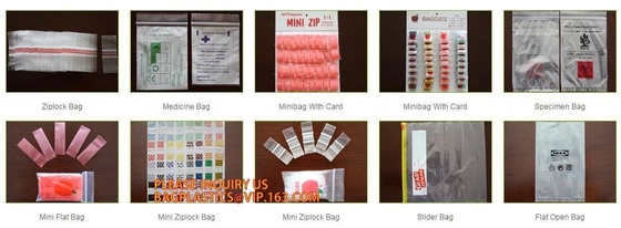 Mini Zip Baggies, bolso reutilizable de la cerradura de la cremallera del LDPE, Mini Apple Plastic Baggy, pequeño bolso de la cremallera, Minigrip, Zip lockk
