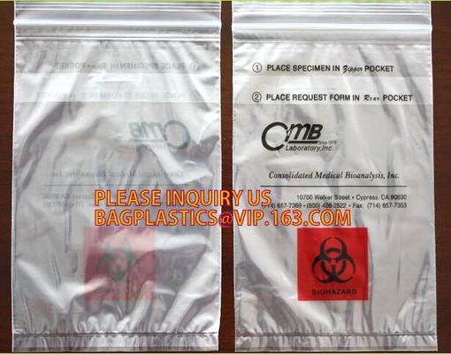 Bolsos médicos biodegradables de la píldora, bolso de la farmacia de la cremallera, bolsa de la píldora del sello del apretón, medicina, píldoras, empaquetado de las drogas
