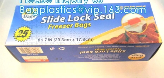 bolsos del sello de la cerradura del resbalador de la cremallera, bolsos de la comida del sello de la cremallera, solo lacre doble del resbalador, bolsos multi de la función, pacrite