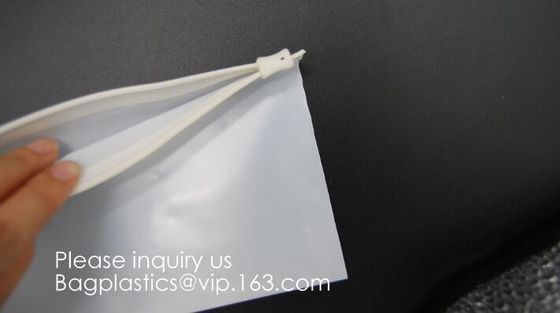 Bolso Zip lockk de la cremallera del bolso de la historieta doble abonable biodegradable del Ldpe con el logotipo, los zapatos y la ropa, ROPA