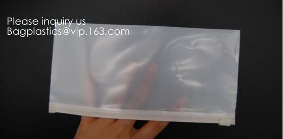Bolso Zip lockk de la cremallera del bolso de la historieta doble abonable biodegradable del Ldpe con el logotipo, los zapatos y la ropa, ROPA