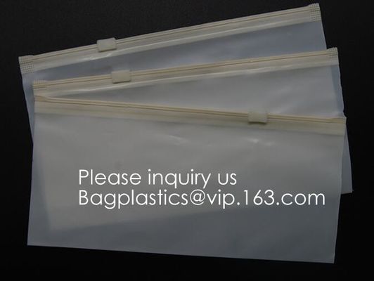 Bolso Zip lockk de la cremallera del bolso de la historieta doble abonable biodegradable del Ldpe con el logotipo, los zapatos y la ropa, ROPA