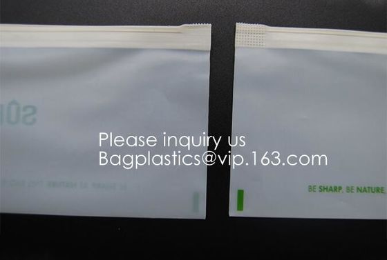 Bolso Zip lockk de la cremallera del bolso de la historieta doble abonable biodegradable del Ldpe con el logotipo, los zapatos y la ropa, ROPA