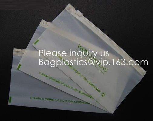 Bolso Zip lockk de la cremallera del bolso de la historieta doble abonable biodegradable del Ldpe con el logotipo, los zapatos y la ropa, ROPA