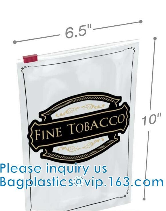 Bolsos con la cerradura del resbalador, cigarros finos, páginas del cigarro, tabaco, bolsos del cigarro del almacenamiento del tabaco con la cremallera del resbalador