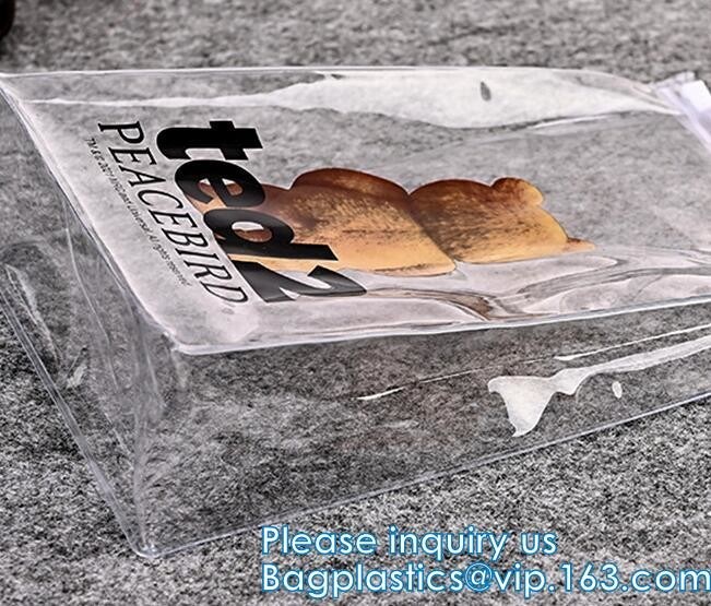 El PVC de encargo de Logo Printing heló la bolsa Zip lockk de la cremallera del resbalador del bolso del envase de plástico de la ropa del traje de baño