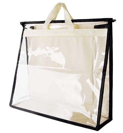 Tamaño multi, bolsos del guardapolvo del almacenamiento del bolso, bolso y monedero, cremallera robusta de Holder With Handle del organizador del PVC