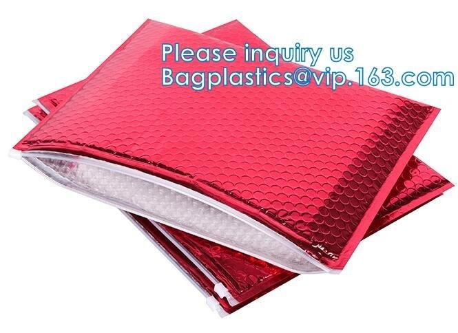 Bolso de empaquetado de envío de la burbuja del trabajo del Zip lockk del aire del resbalador del anuncio publicitario, bolsa rellenada belleza, bolsos de envío, sobres