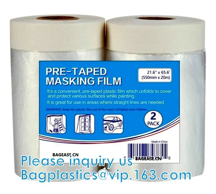Sistema de la película del rollo que enmascara automotriz, equipo de pintura de la bandeja, cubierta pregrabada, que cubre, cubierta de la protección de los muebles del coche