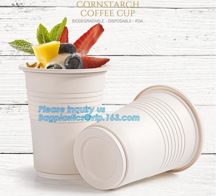 Tazas de café biodegradables amistosas abonablees del bagazo de la taza 8/12oz Eco de la caña de azúcar, pulpa del bagazo de la caña de azúcar