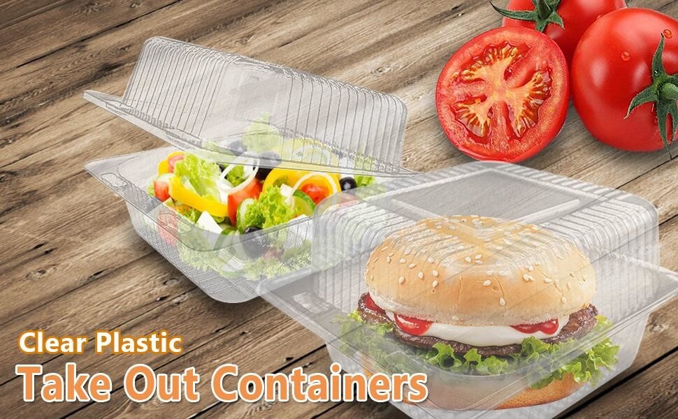 El paquete plegable con bisagras cubierta de la ensalada de la ampolla, envase de la preparación de la comida del compartimiento hermético se lleva la fiambrera
