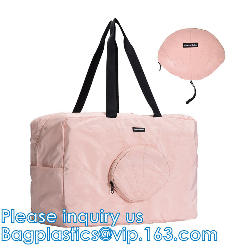 Petate de los deportes, bolso plegable del almacenamiento, maquillaje del artículo de tocador, bolsos del algodón de la lona del bolso del viaje con las cremalleras
