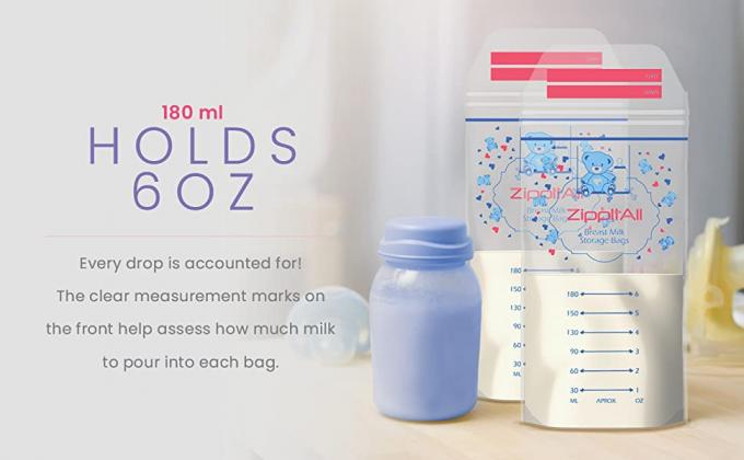 Los bolsos de la bolsa de la leche, prenda impermeable, prueba del olor, hermética, apretón de la cremallera del resbalador se colocan encima del paquete 9