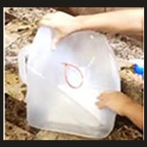 Envase plegable del agua, jarro de agua que acampa, almacenamiento del agua, espita del envase del agua, 5 galones, de portátil