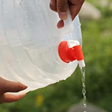 Jarro portátil del almacenamiento del agua, portador de agua, cantina plegable, el caminar que acampa de la BARBACOA del aire libre 2