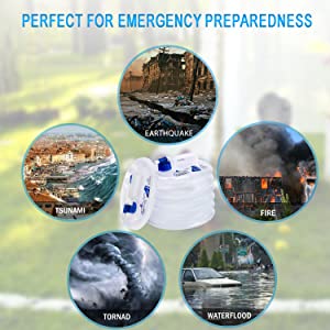 Jarro portátil del almacenamiento del agua, portador de agua, cantina plegable, el caminar que acampa de la BARBACOA del aire libre 10