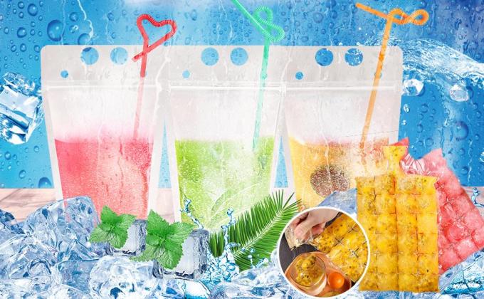 Bolsas de la bebida, bebidas del Smoothie Juice Pouches, frío y caliente, bolsos de la sopa, paquete del BABERO, paquete frío del café 4