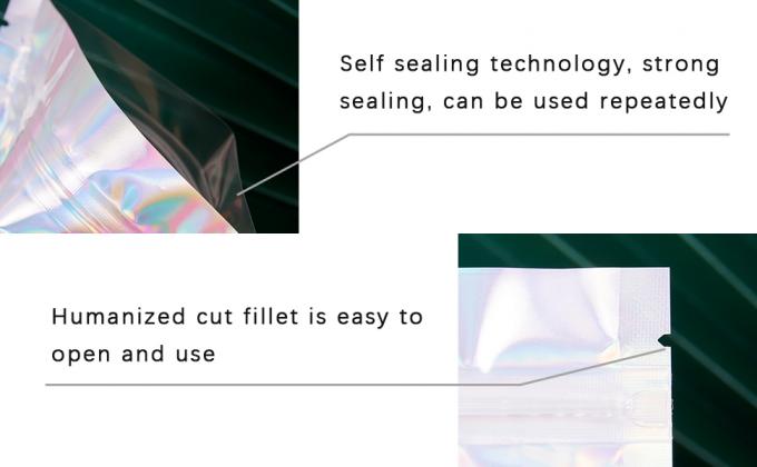 Bolsos de Mylar de la hoja, bolsos de la bolsa de la hoja, bolsos multifuncionales del almacenamiento, reutilizable, reciclable, que se puede volver a sellar 2