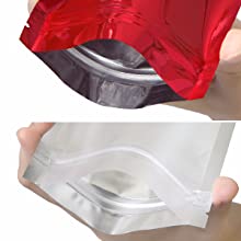 Bolsos de Mylar de la hoja, bolsos de la bolsa de la hoja, bolsos multifuncionales del almacenamiento, reutilizable, reciclable, que se puede volver a sellar 9