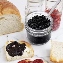 Tapas de Mini Canning Jars With Black, cosmético de cristal del envase del tarro del almacenamiento, loción, crema, maquillaje 3