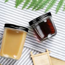 Tapas de Mini Canning Jars With Black, cosmético de cristal del envase del tarro del almacenamiento, loción, crema, maquillaje 7