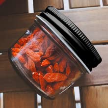 Tapas de Mini Canning Jars With Black, cosmético de cristal del envase del tarro del almacenamiento, loción, crema, maquillaje 8