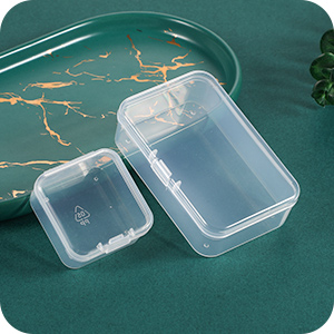 Caja plástica de los contenedores de almacenamiento de las gotas, almacenamiento de los artes de los artículos pequeños, tapa con bisagras, joyería, hardware 4