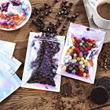 Prueba Baggies, bolsos olográficos, bolso metálico, bolsa del almacenamiento, flor que empaqueta, hojas secadas del olor 5