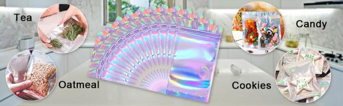 Prueba Baggies, bolsos olográficos, bolso metálico, bolsa del almacenamiento, flor que empaqueta, hojas secadas del olor 8
