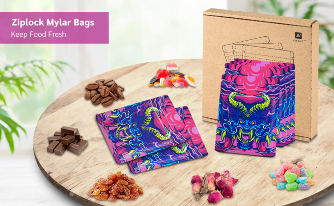 Coloqúese encima de bolsa con el cierre de la diapositiva, bolsos Zip lockk que se puede volver a sellar de Mylar, lacre de la cremallera, sello del apretón, cerradura del sello de la diapositiva 0