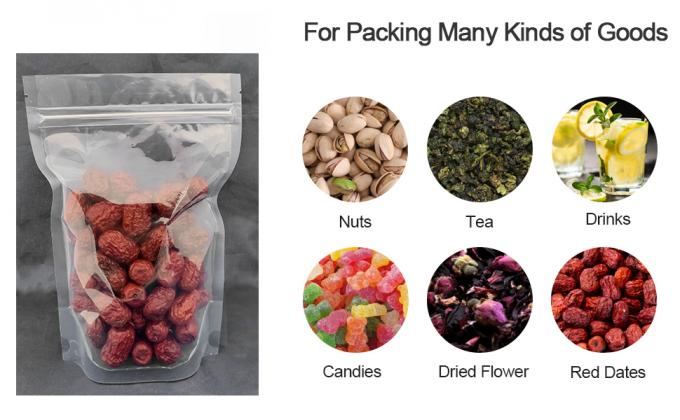 Bolsa del papel de Kraft, bolsos de la prueba del olor, prenda impermeable para el almacenamiento de la comida, Zip lockk resistente del cierre superior de cremallera, termosoldable 10