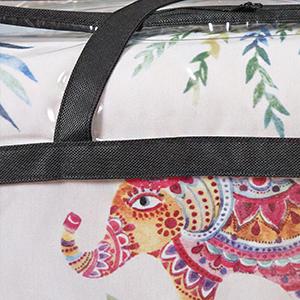 Bolso del almacenamiento de la ropa, organizador With Reinforced Handle, bolsos del almacenamiento del vinilo, cremalleras duales, totalizadores de mudanza del maquillaje 1