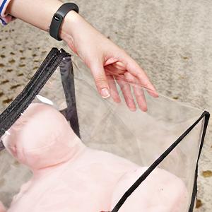 Bolso del almacenamiento de la ropa, organizador With Reinforced Handle, bolsos del almacenamiento del vinilo, cremalleras duales, totalizadores de mudanza del maquillaje 3