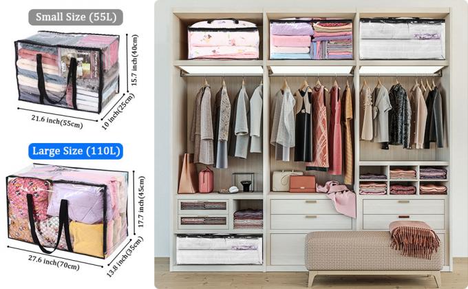 El organizador cosmético del artículo de tocador, prenda impermeable, capacidad grande, Tote Bag de mudanza, cremallera underbed del almacenamiento lleva el bolso 27