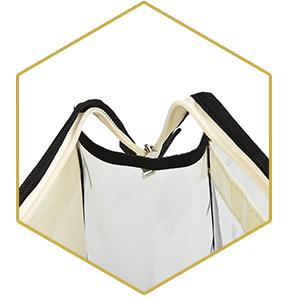 Tamaño multi, bolsos del guardapolvo del almacenamiento del bolso, bolso y monedero, cremallera robusta de Holder With Handle del organizador del PVC 3