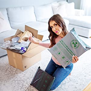 Anuncios publicitarios reciclables impermeables, anuncios publicitarios amistosos de Eco, bolsos de envío para la ropa, empaquetado de envío de los sobres 6