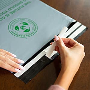 Anuncios publicitarios reciclables impermeables, anuncios publicitarios amistosos de Eco, bolsos de envío para la ropa, empaquetado de envío de los sobres 9