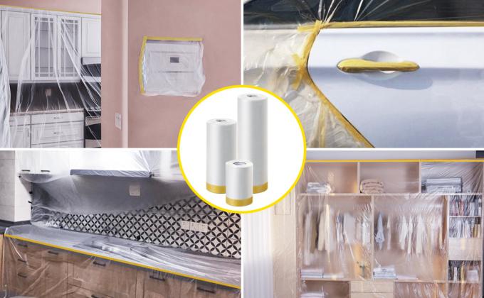 Sistema de la película del rollo que enmascara automotriz, equipo de pintura de la bandeja, cubierta pregrabada, que cubre, cubierta de la protección de los muebles del coche 17