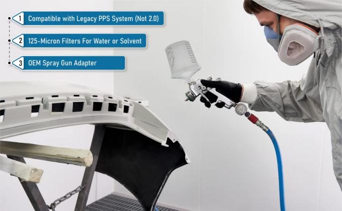 Los REPUESTOS DISPONIBLES, taza dura del espray de la pintura automotriz de la taza, tazas del arma, pintan las tazas de mezcla, SISTEMA de la TAZA del ESPRAY 6